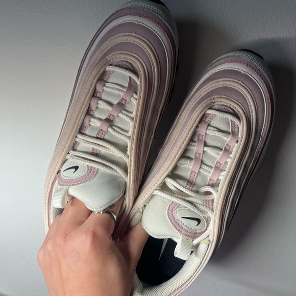 Nike Pink and White Air Max 97 Sneakers - Picture 2 of 6